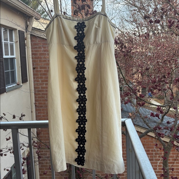 Lilly Pulitzer Vintage 90s White Label Silk Cotton Dress Lace Babydoll Y2K Cream - Picture 3 of 17